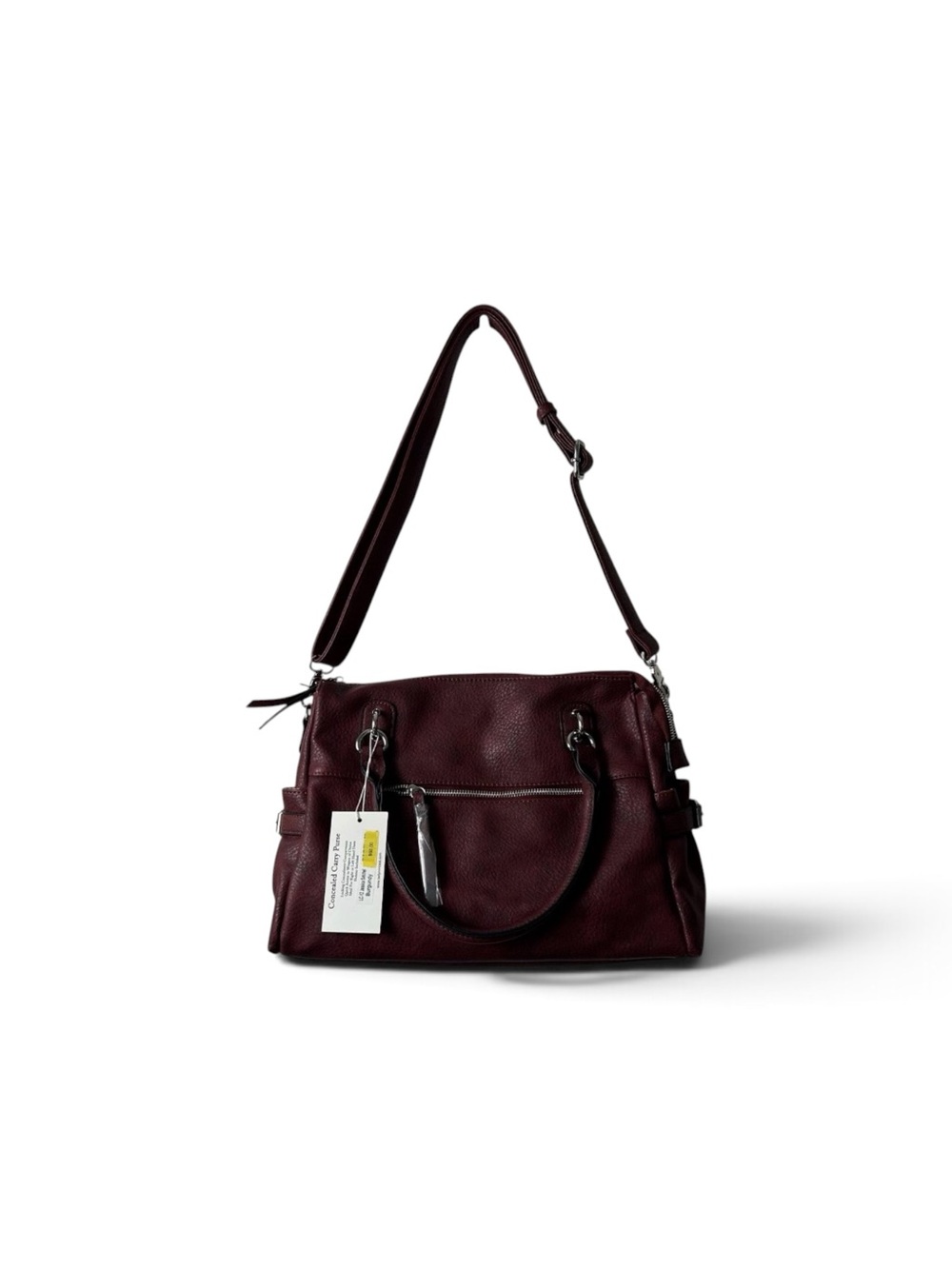 New Lady Conceal Carry Crossbody Bag Burgundy Large Jessica Satchel Gift
